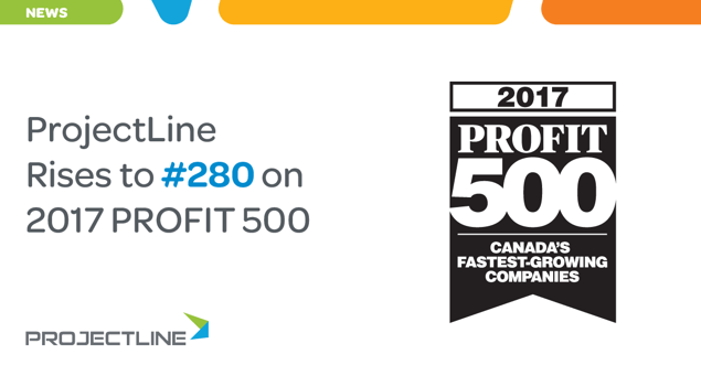 ProjectLine Rises to Number 280 on the 2017 PROFIT 500 Ranking