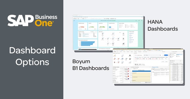 SAP Business One Dashboard Options: HANA vs. Boyum Dashboards