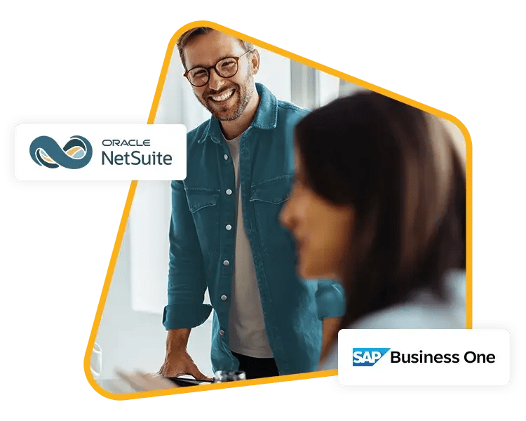 Man and woman working together