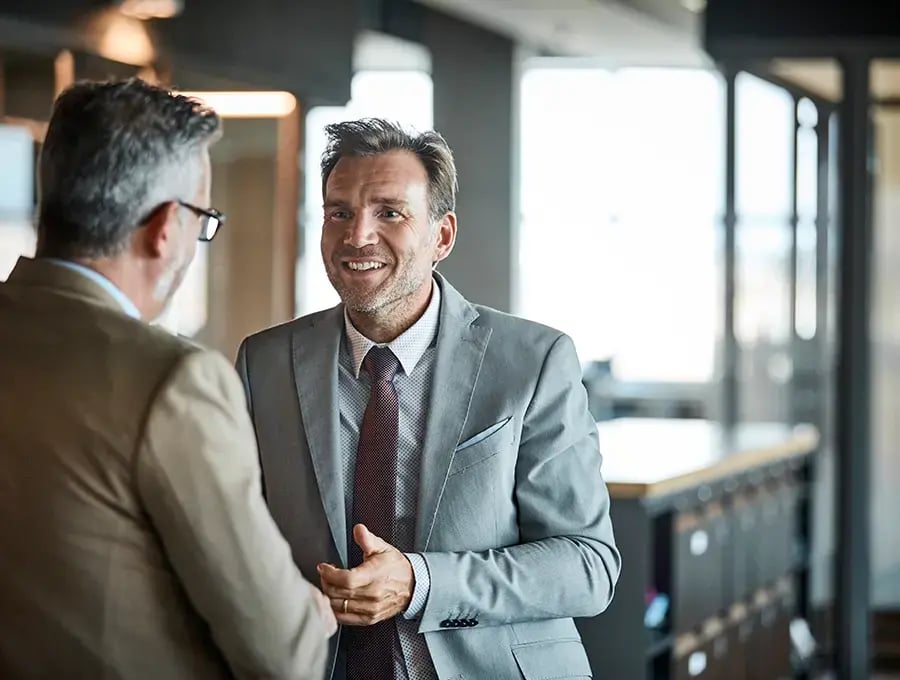 Business men having a conversation