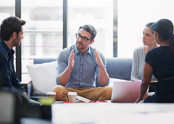 Business people having a discussion