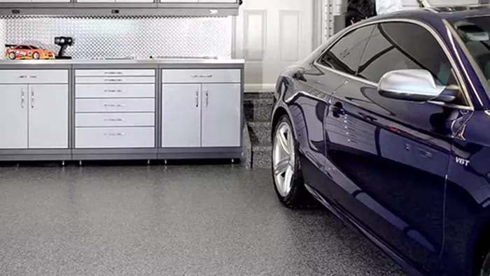 Garage organizers with car