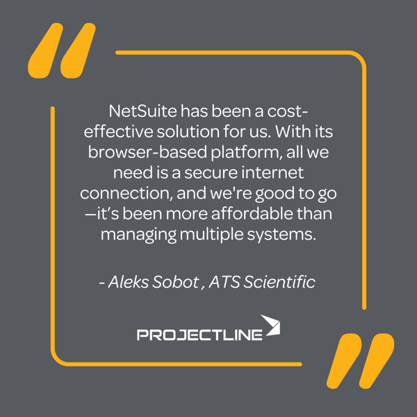 Quote from ATS Scientific on ERP cost effectiveness