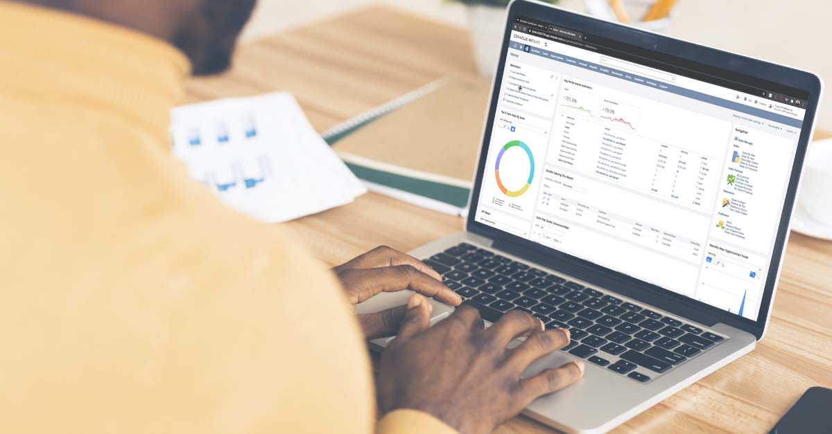 NetSuite CRM screen showing sales dashboard