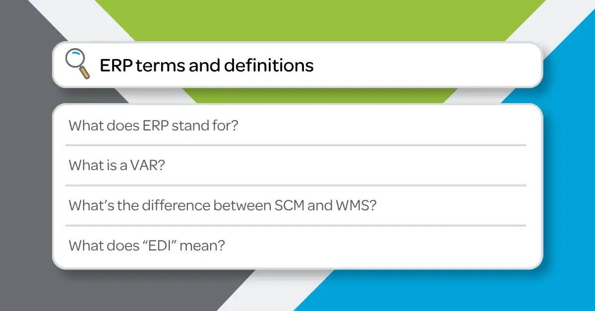 ERP search terms