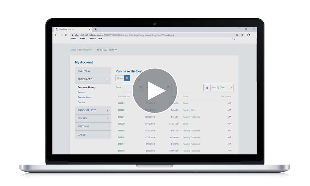 NetSuite Demo: B2B SuiteCommerce