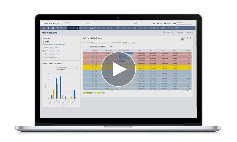 NetSuite Demo: WIP & Routing