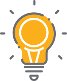 Yellow lightbulb icon